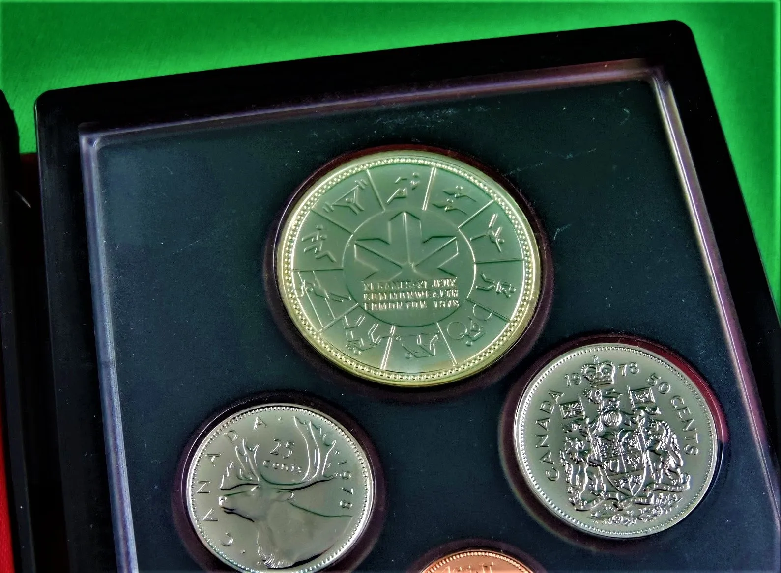 Currency - Coin Set - 1978 - RCM - Double Dollar Proof Set - XI Commonwealth Games in Edmonton, Alberta