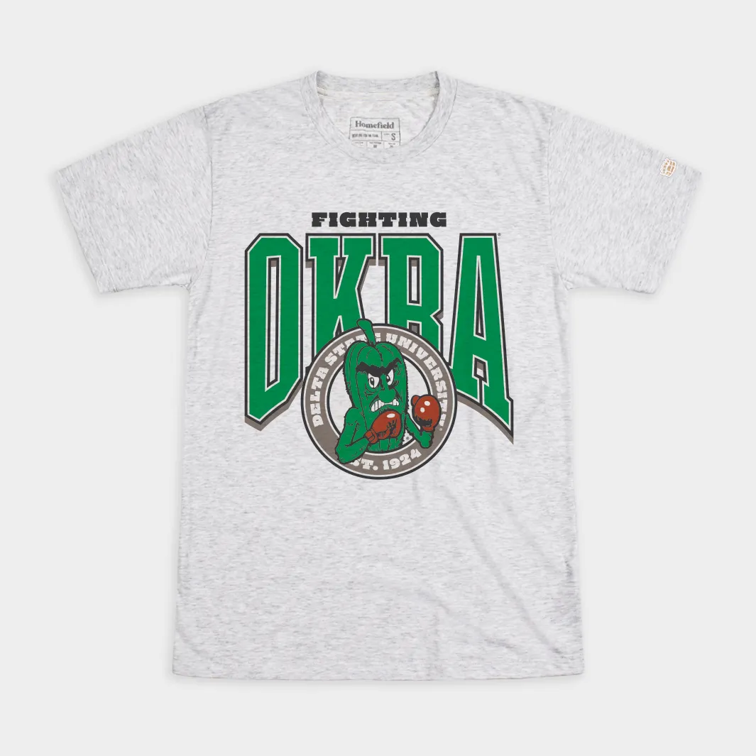 Delta State Fighting Okra Vintage Varsity-Style Tee