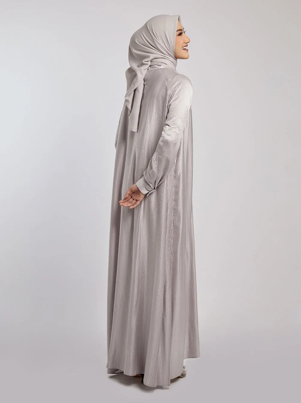 DENA DRESS PLAIN WHITE MIST