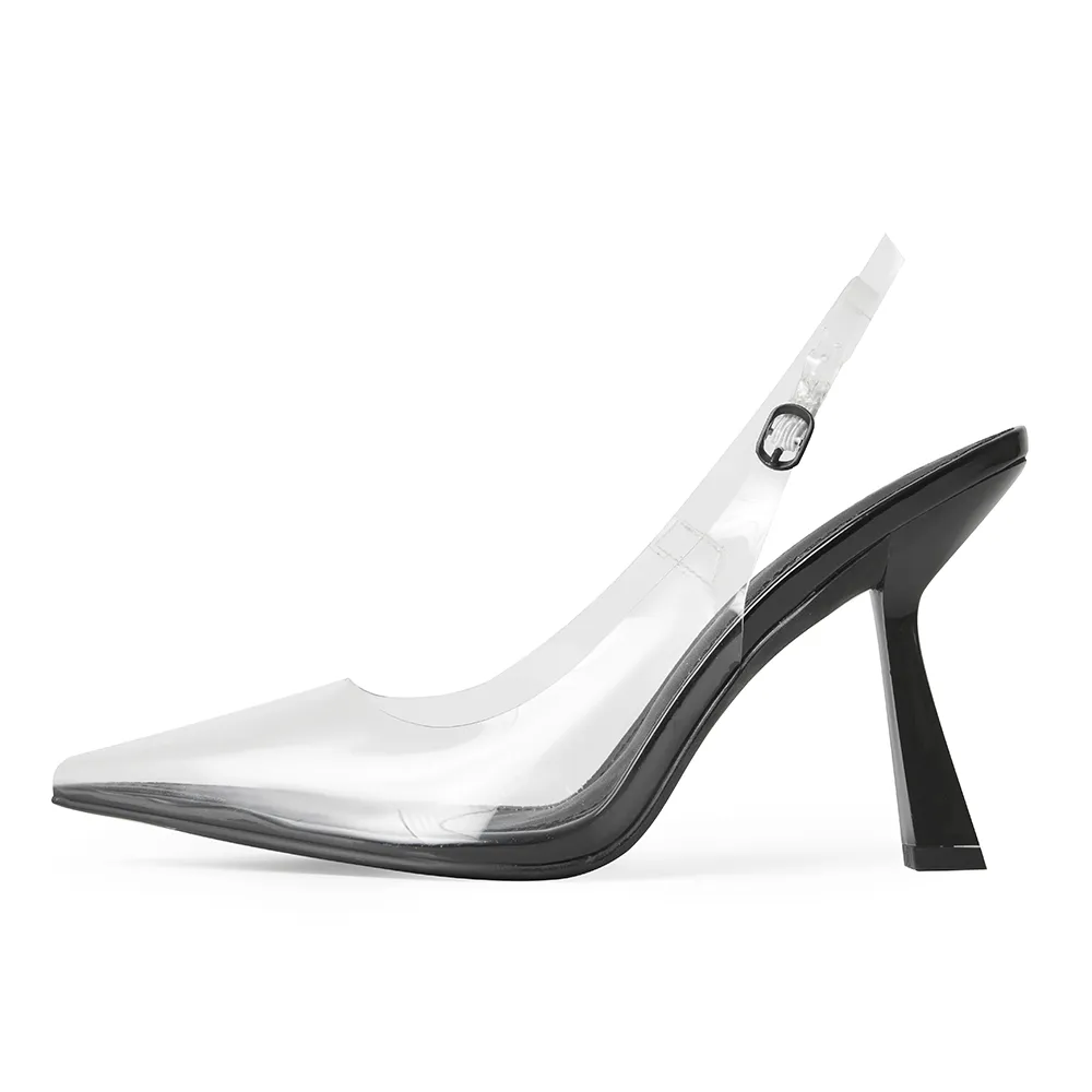 Donatella Clear Slingback Pumps