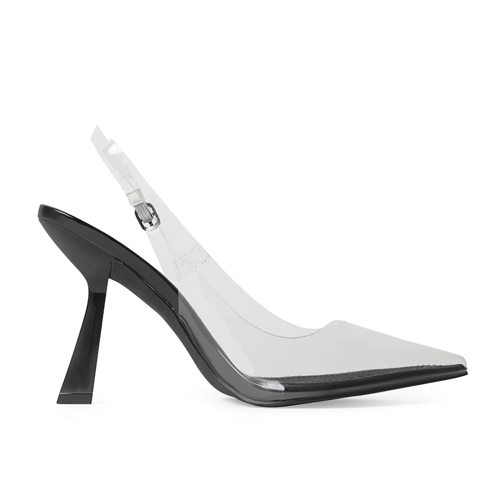 Donatella Clear Slingback Pumps