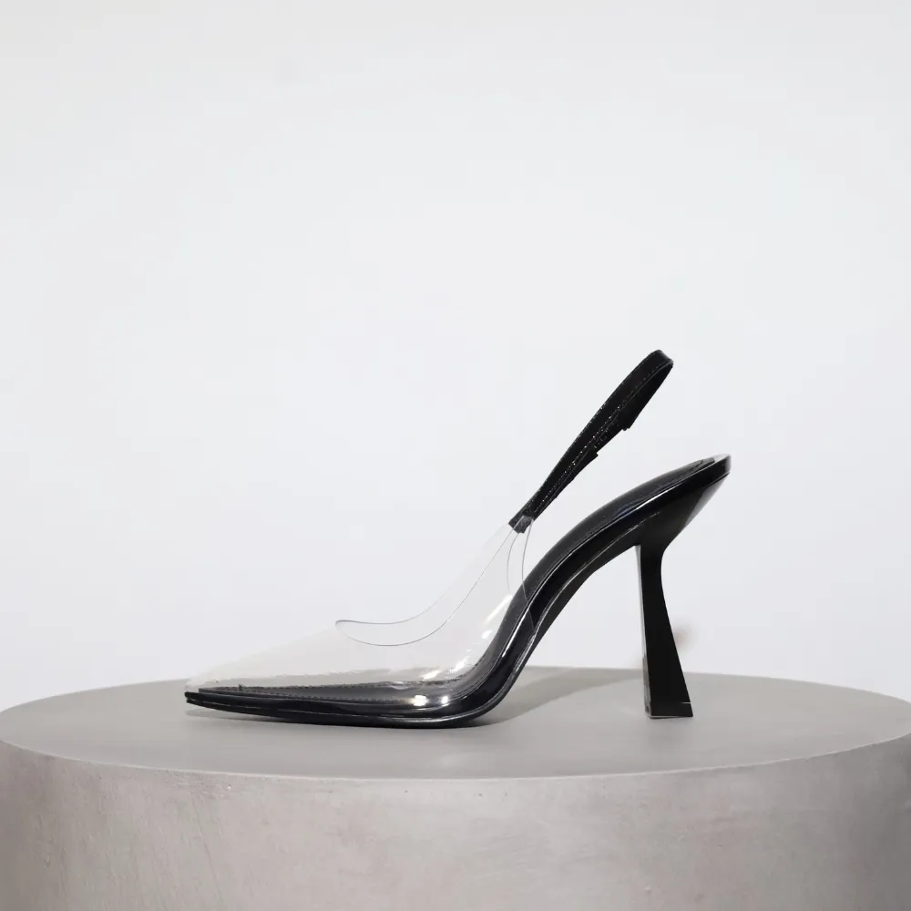 Donatella Clear Slingback Pumps