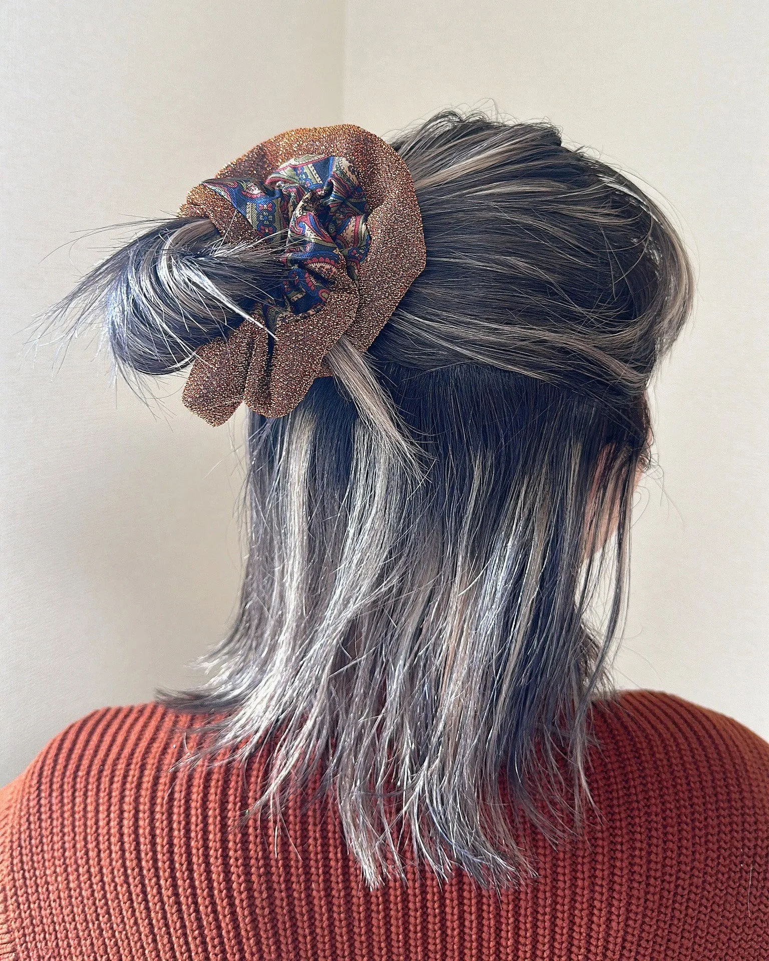 Double Face Scrunchie Kira Orange