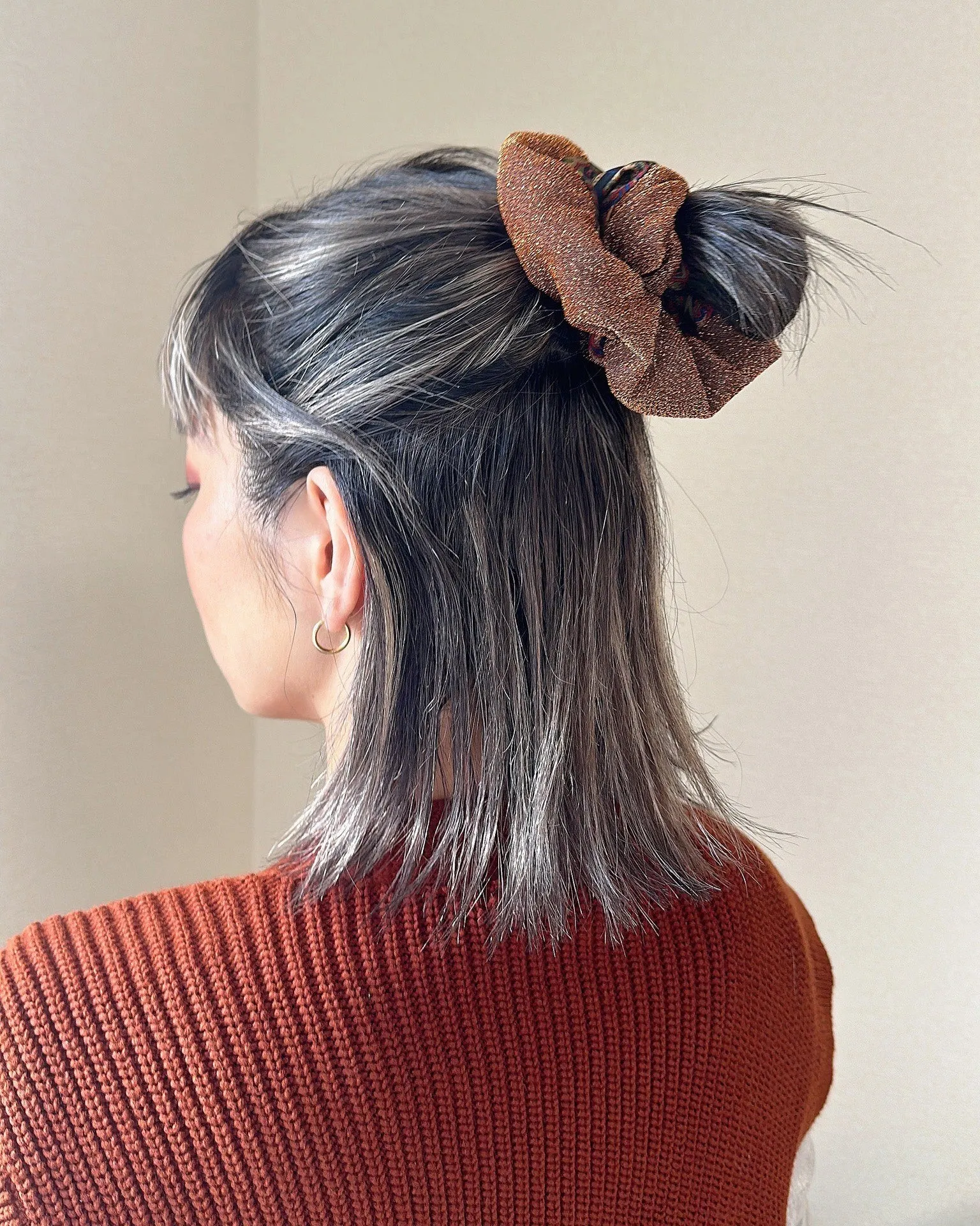 Double Face Scrunchie Kira Orange