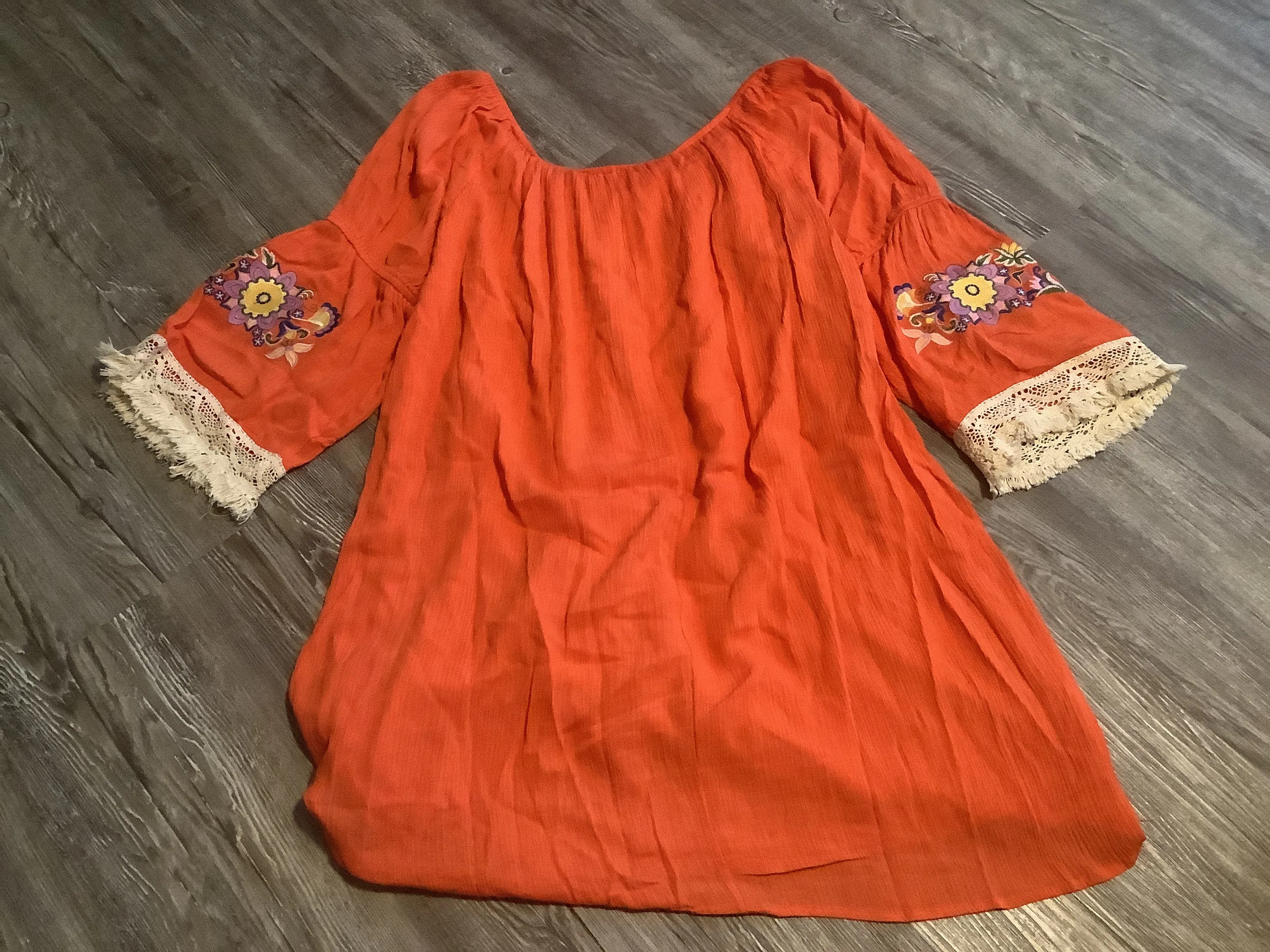 Dress Casual Midi By Entro In Orange, Size: M