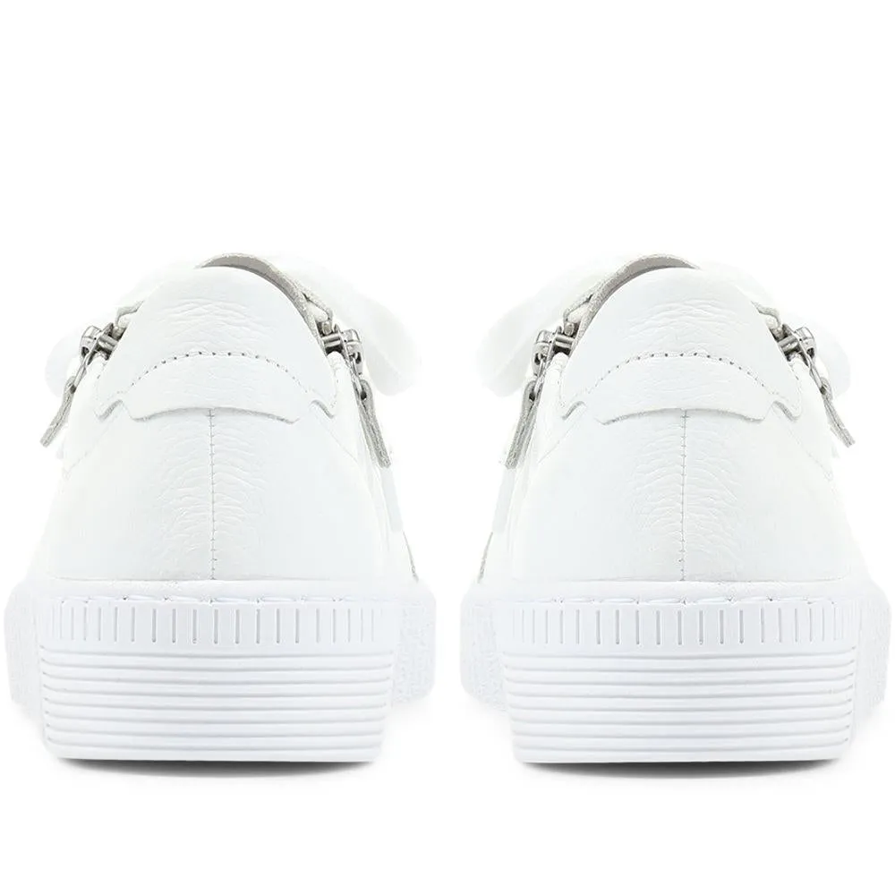 Dual Zip Flatform Sneakers / 317 499