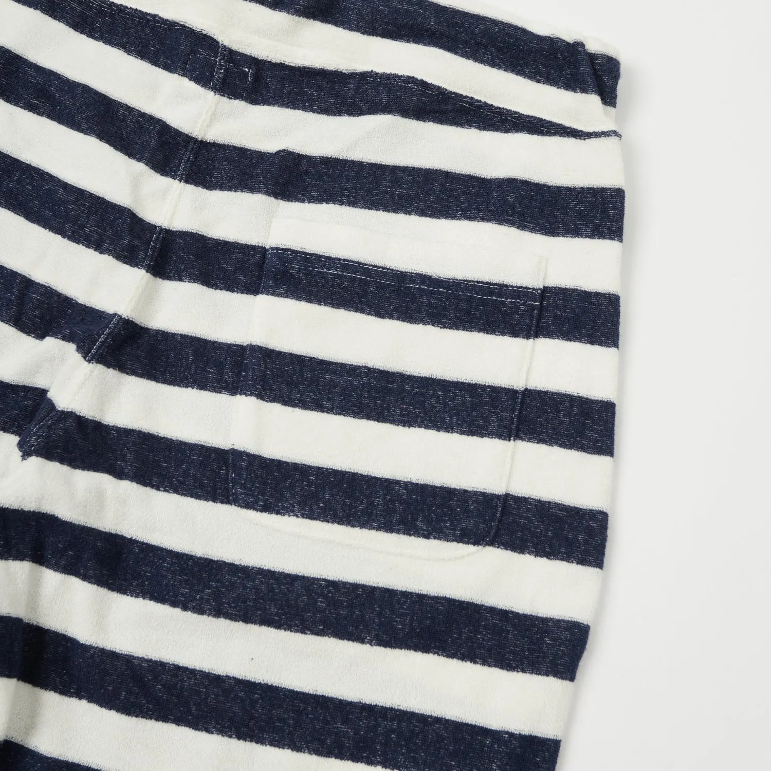 Dubbleworks Pile Border Shorts - Navy Stripe