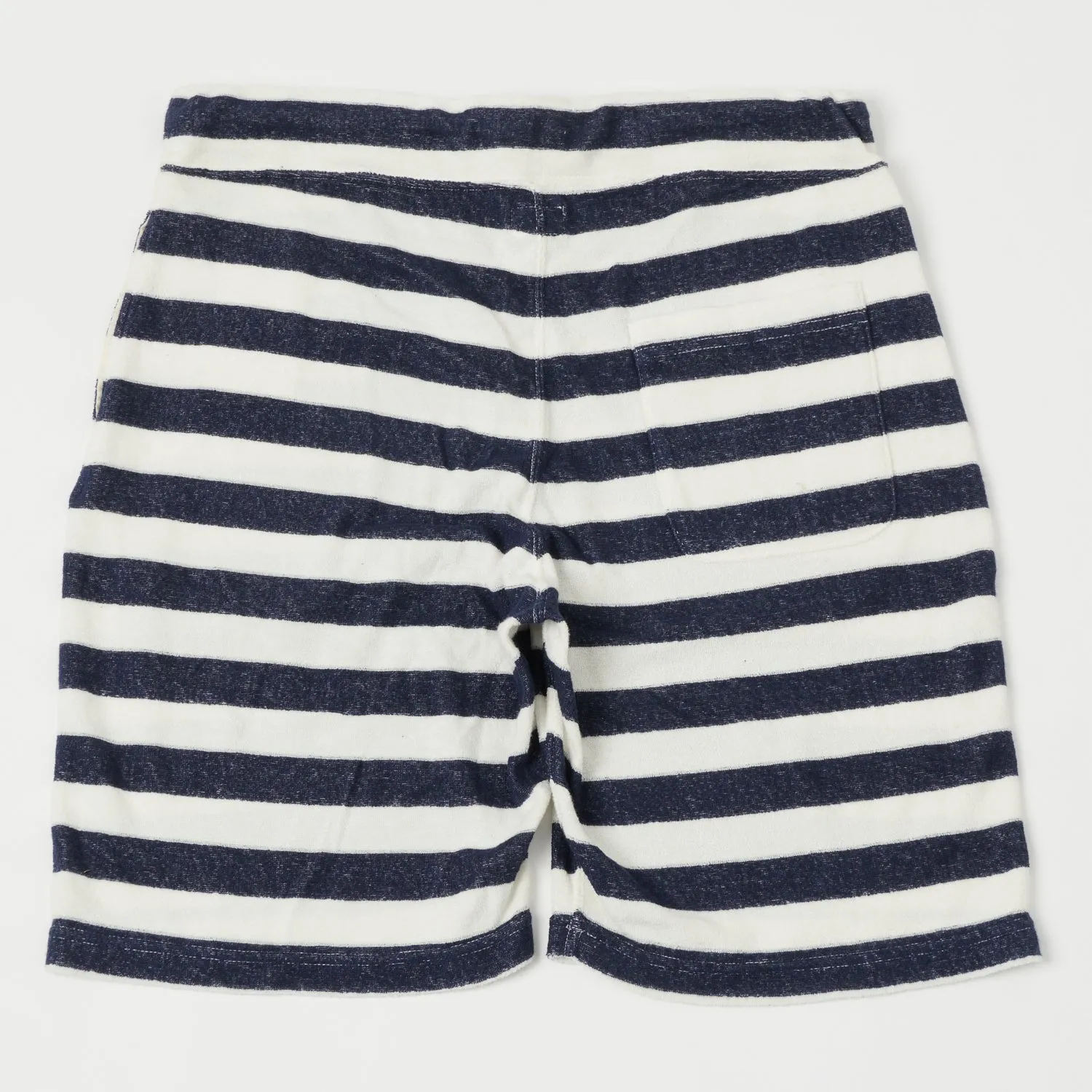 Dubbleworks Pile Border Shorts - Navy Stripe