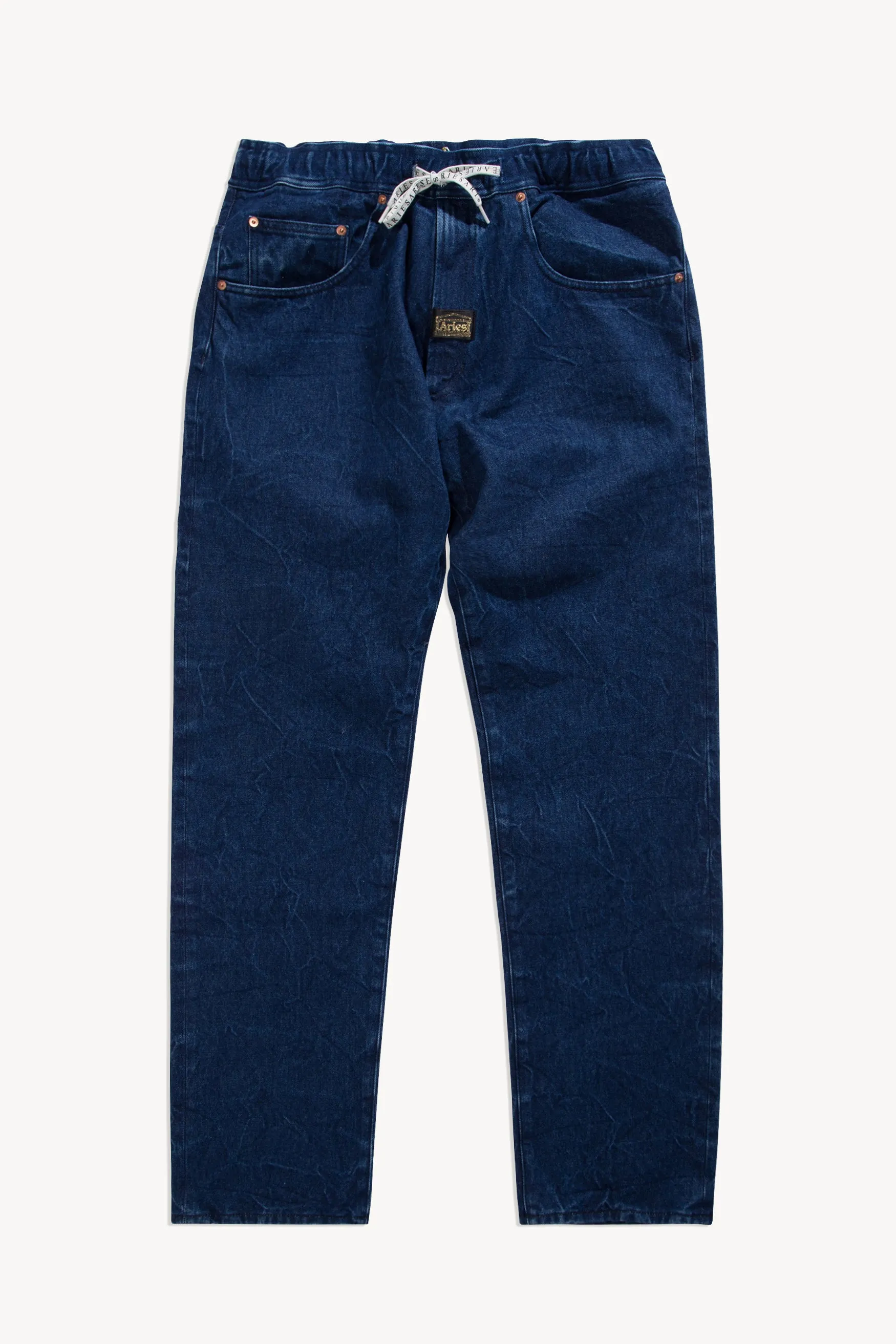 Elastic Waistband Batten Jeans