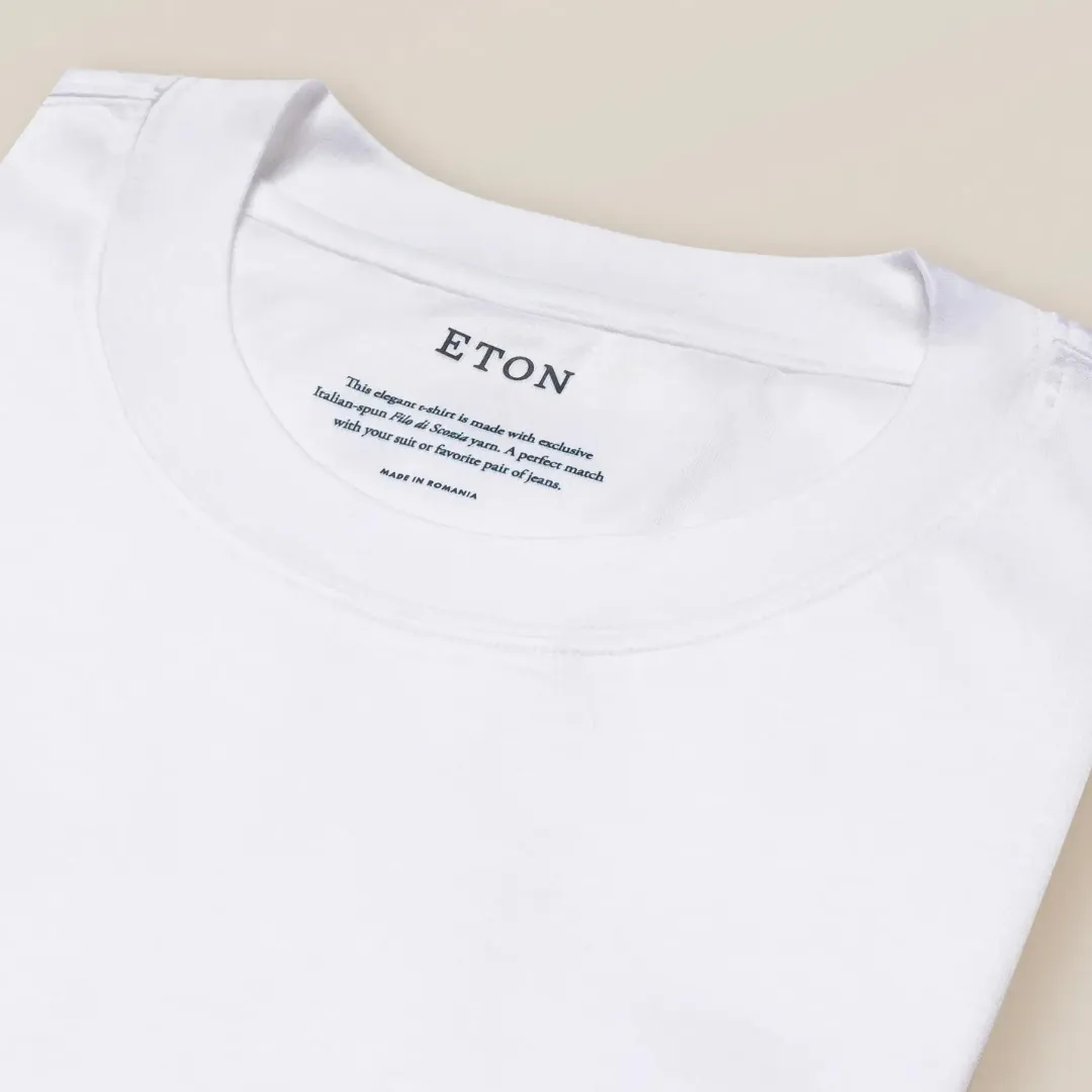 ETON WHITE FILO DI SCOZIA T-SHIRT