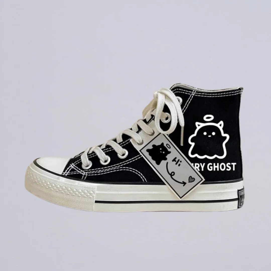 Fairy Ghost High Top Canvas Shoes - Unisex