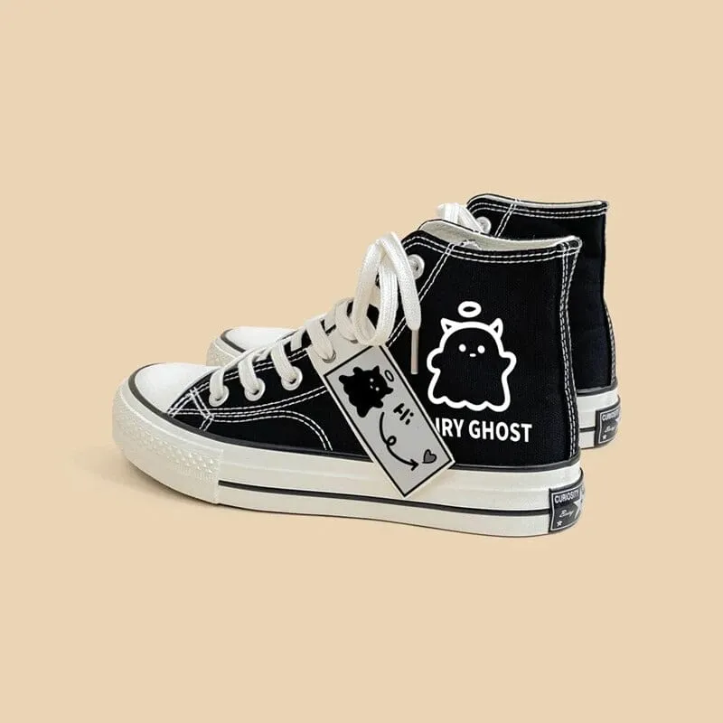 Fairy Ghost High Top Canvas Shoes - Unisex