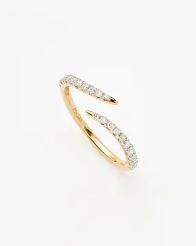 Fine Open Claw Ring | 14ct Solid Gold/Diamond