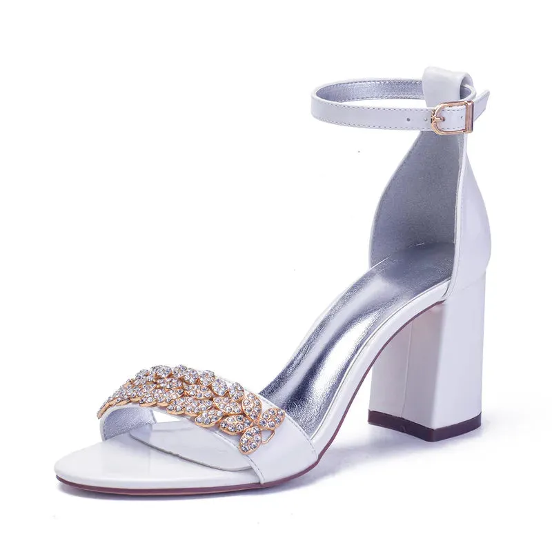 Funki Buys | Shoes | Women's High Block Heel Wedding Sandal