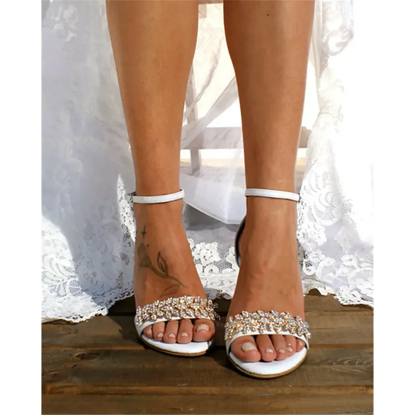 Funki Buys | Shoes | Women's High Block Heel Wedding Sandal