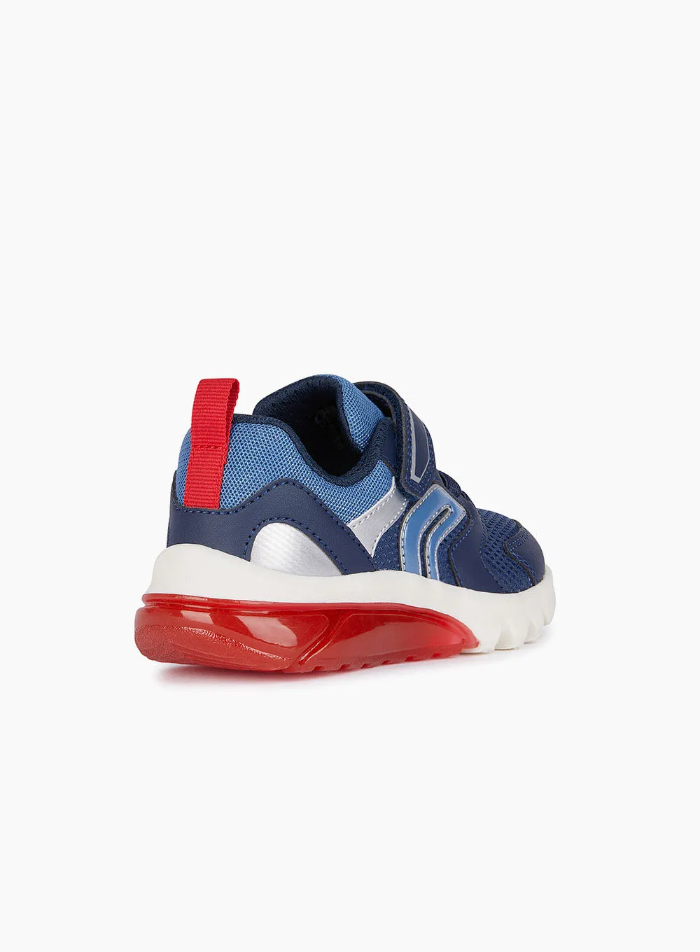 Geox Jr Ciberdron Trainers in Navy/Red