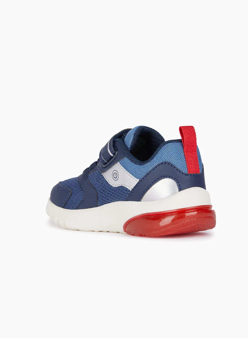 Geox Jr Ciberdron Trainers in Navy/Red