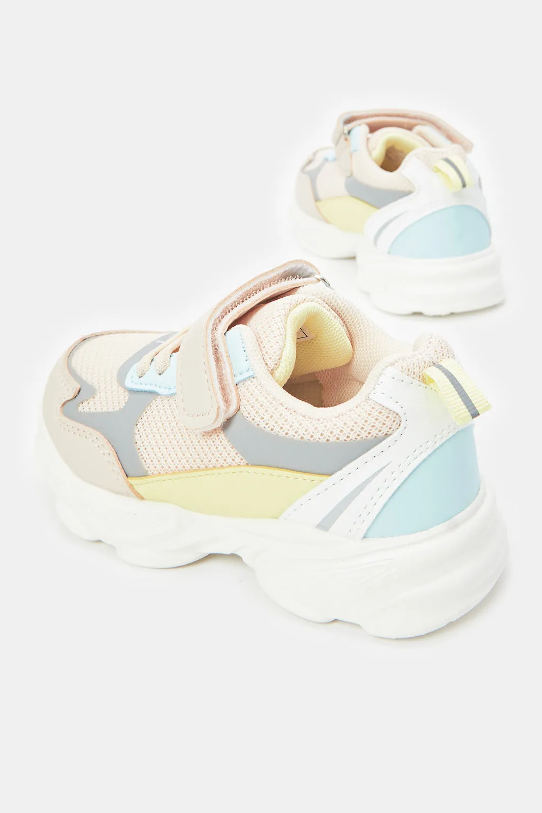 Girls Pink Colour Block Trainer