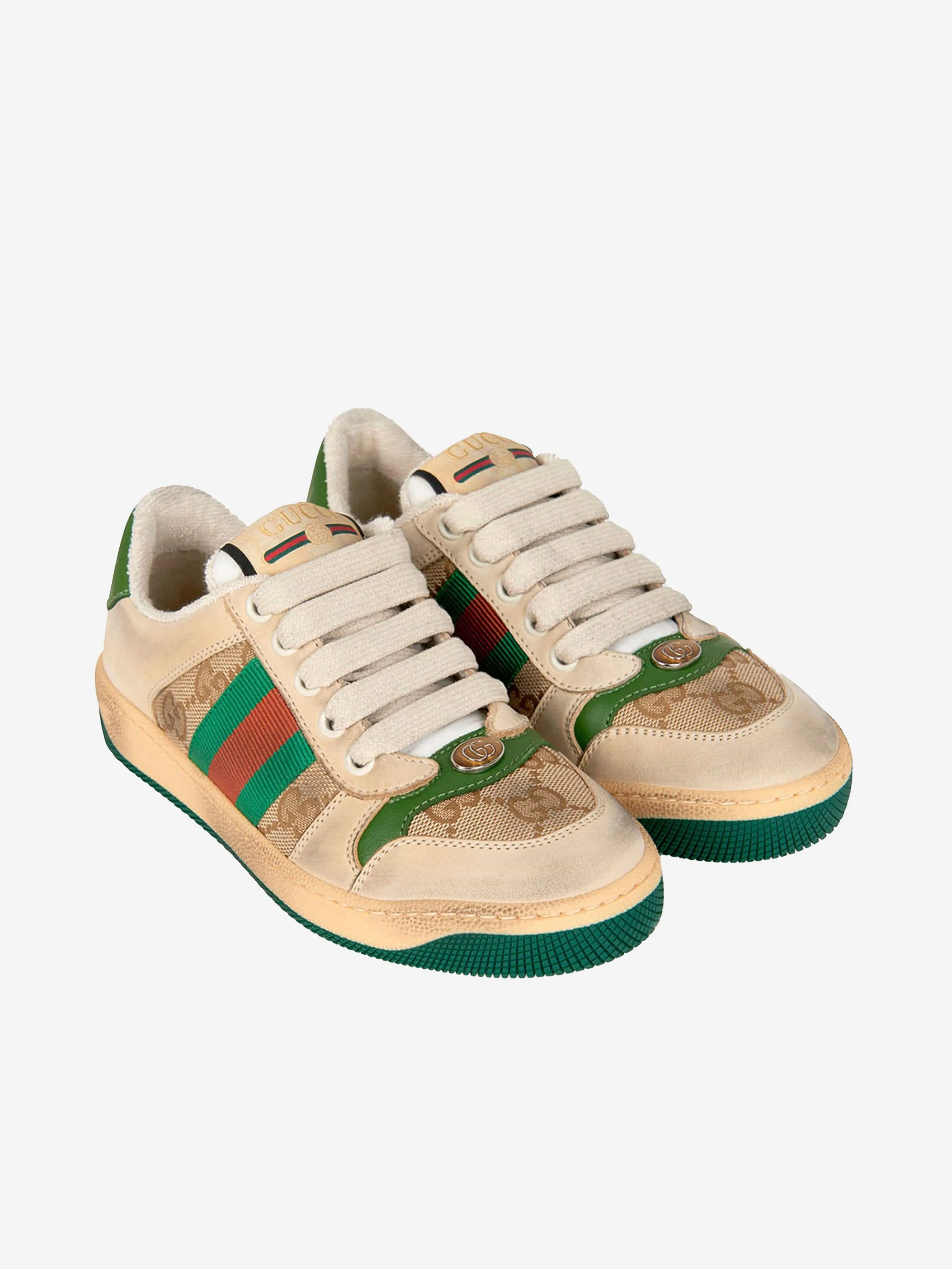 GUCCI Kids Leather Screener Trainers