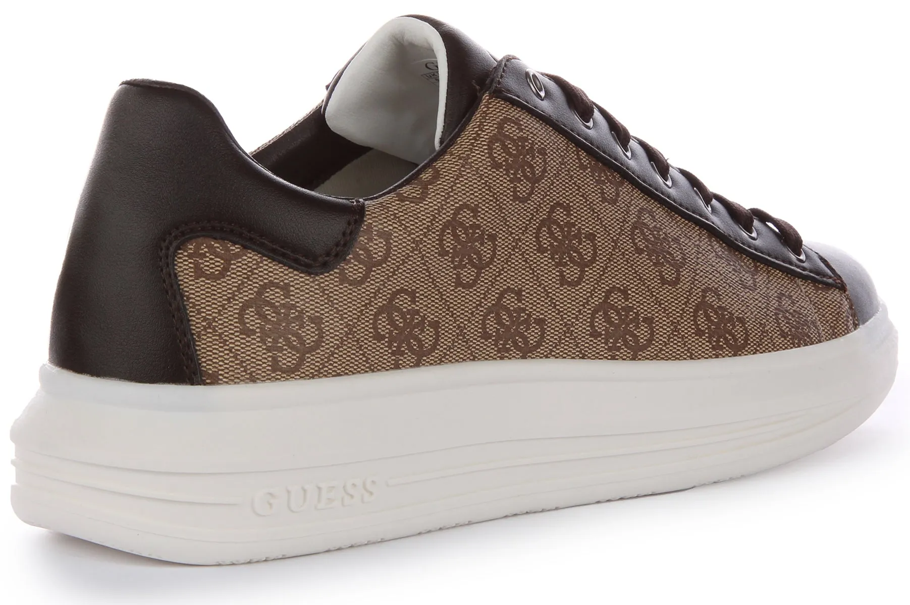 Guess Vibo 4G Trainers In Beige Brown For Men