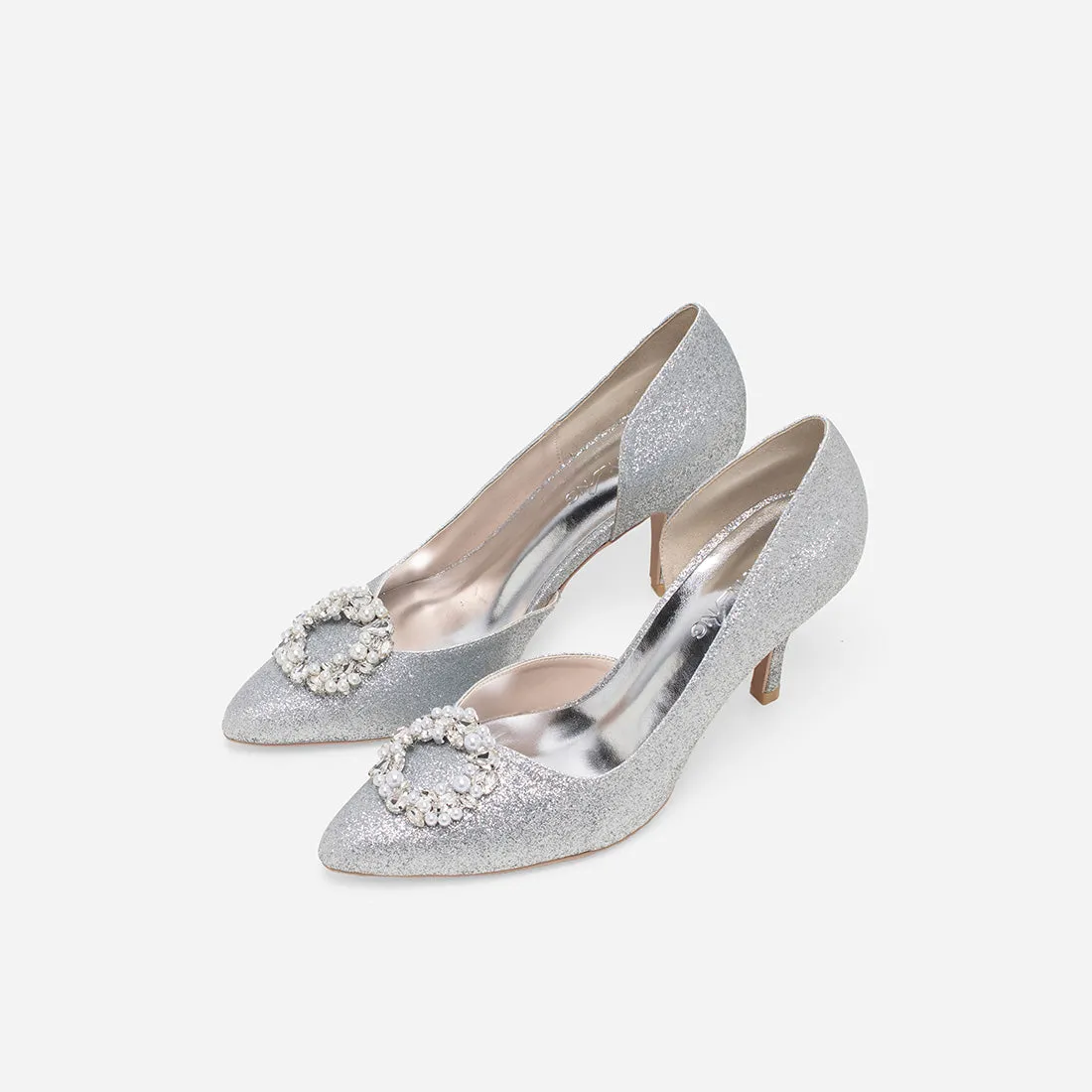 Heart of Eternity Cynthia Silver Pumps