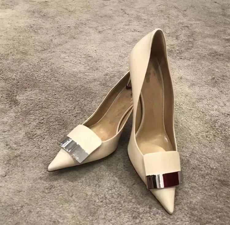 Hnzxzm Star Style Luxury Shoes for Women Orange Pumps High Heel Shoes Sexy Party Pointed Toe Wedding Shoes Small Size 31 32 33-43