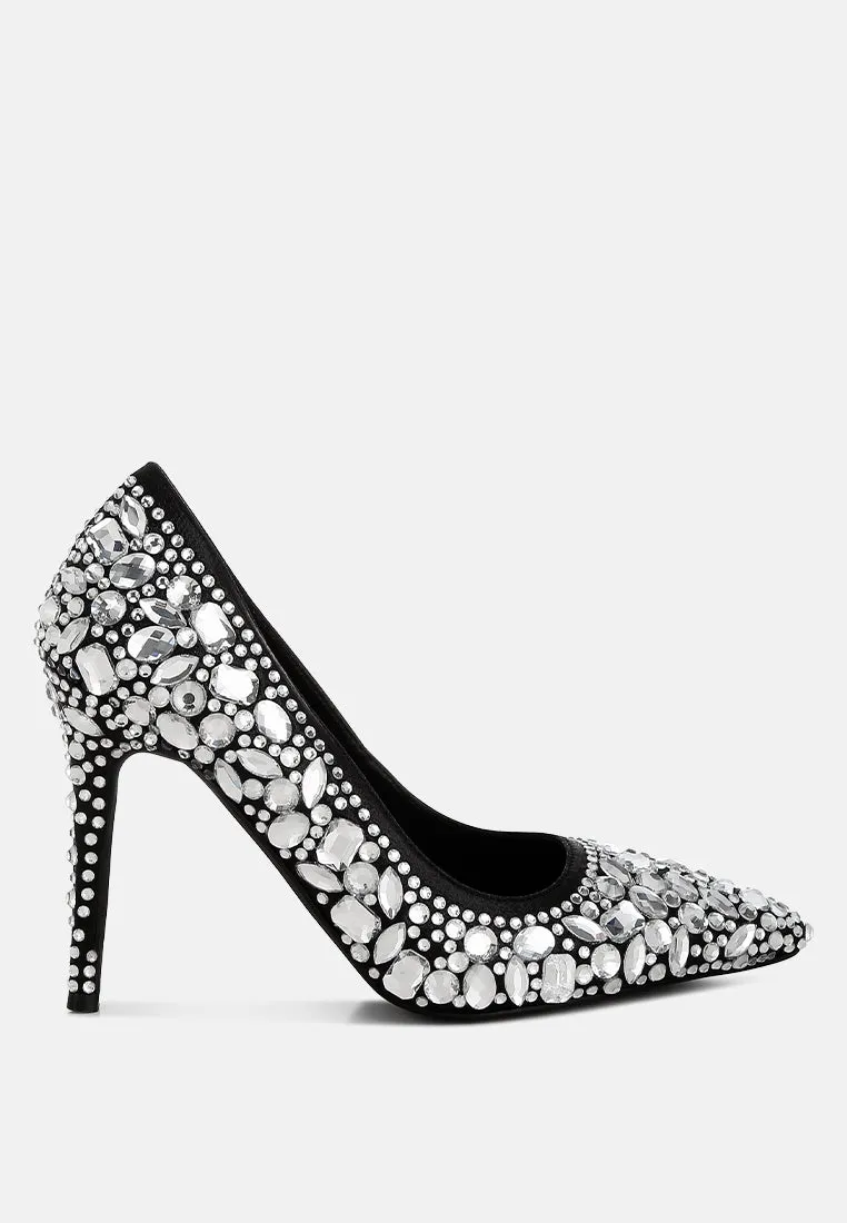 Iceout Diamante & Rhinestone Embellishments Pumps