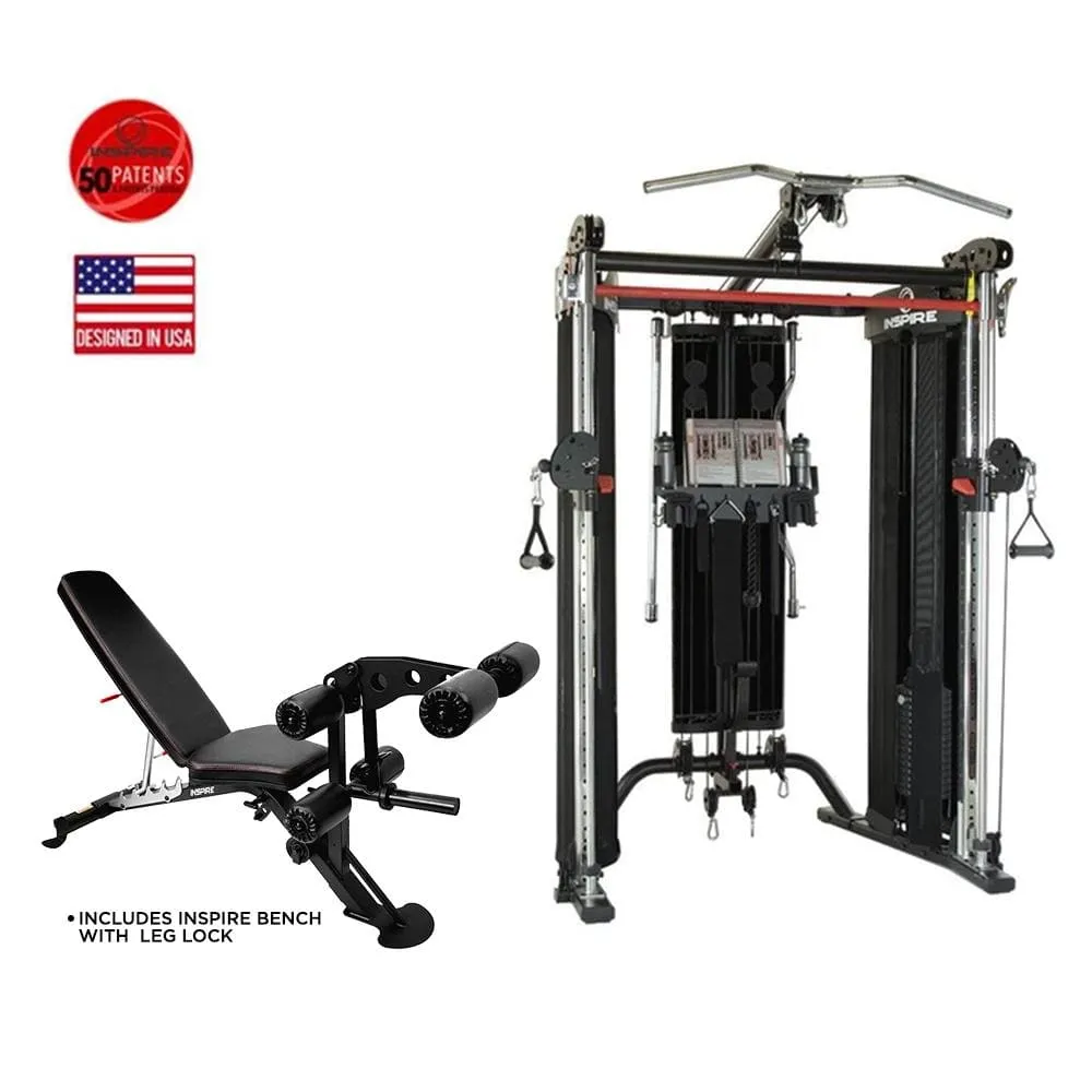 Inspire Fitness - FT2 Functional Trainer with Bench Home Gym/Multi Gym