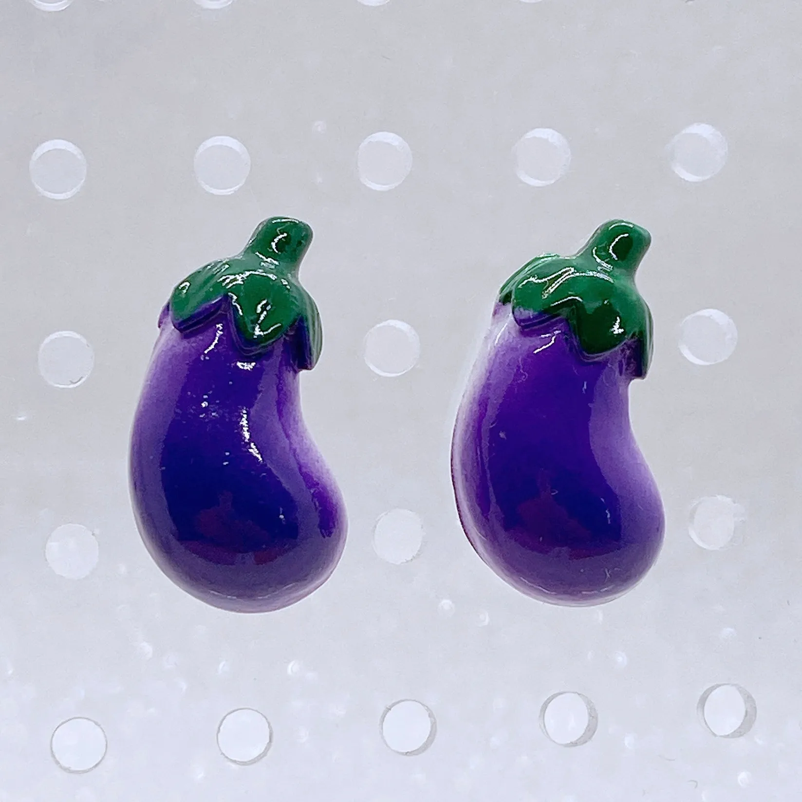 Instant Shipping! Eggplant Stud Earrings