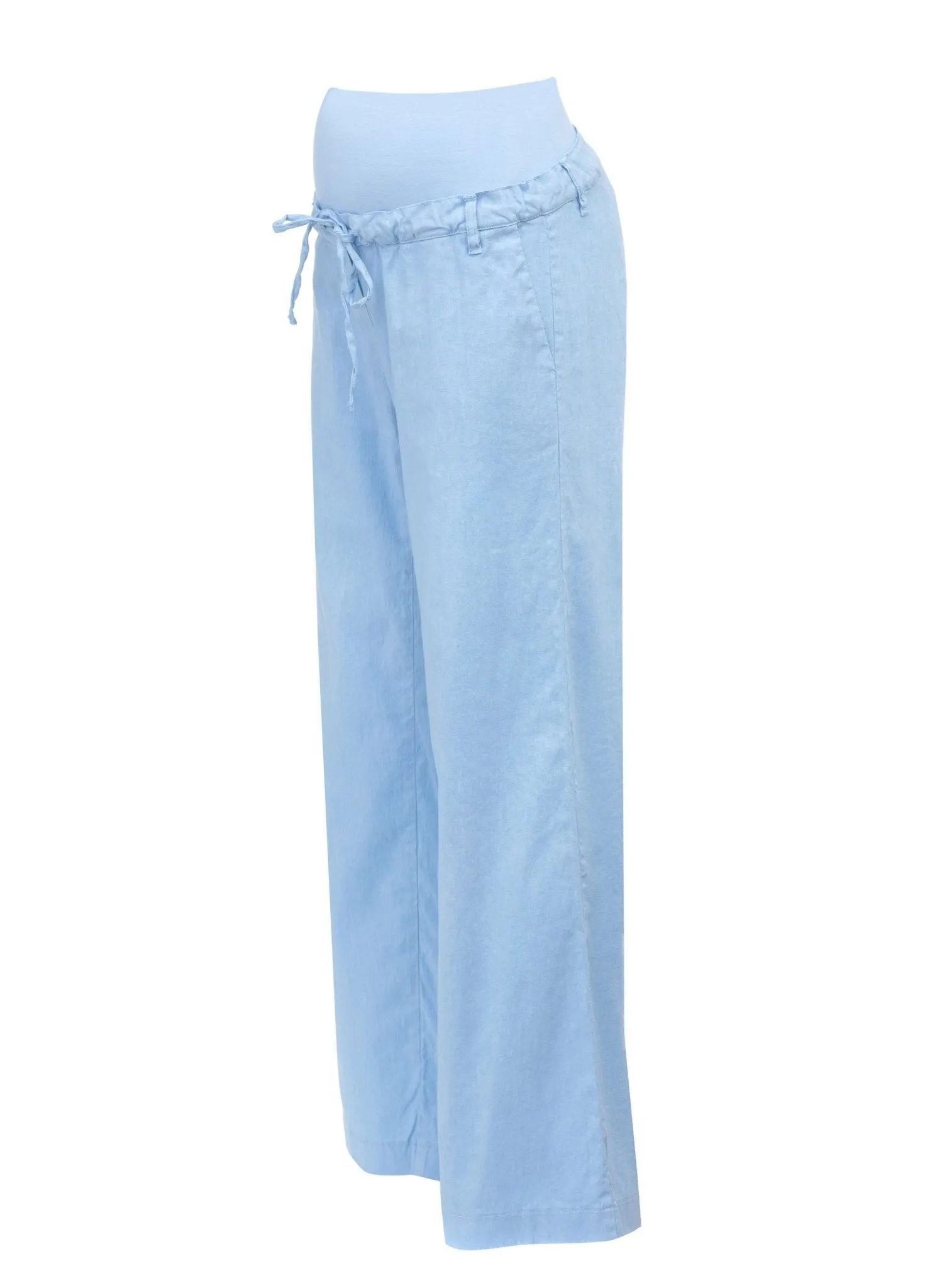 Joseph Linen Maternity Pants - Cashmere Blue