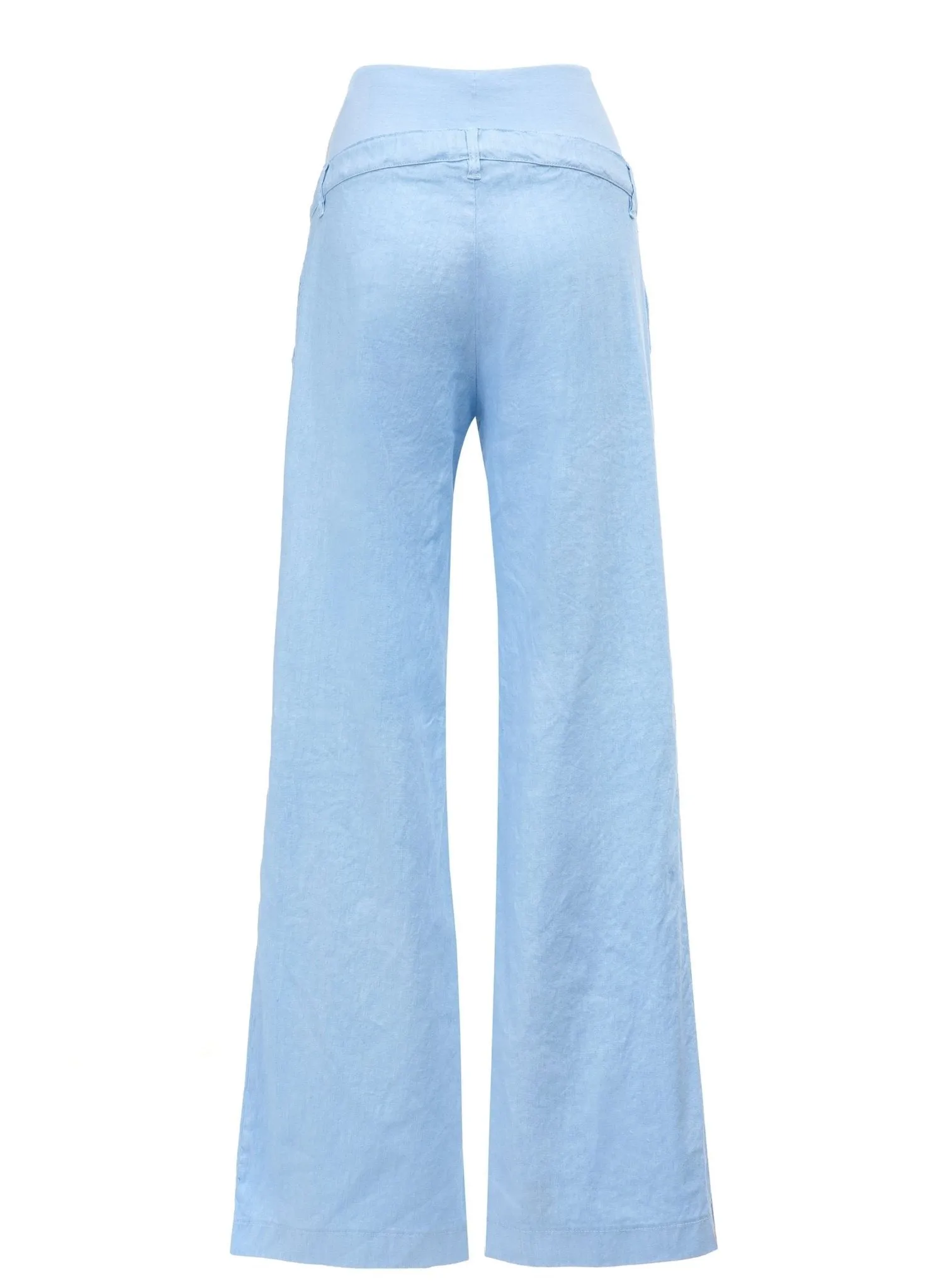 Joseph Linen Maternity Pants - Cashmere Blue