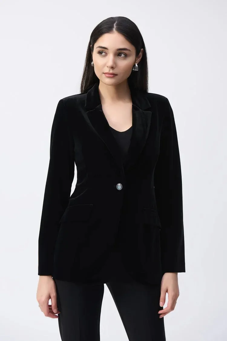 Joseph Ribkoff Velvet Fitted Blazer