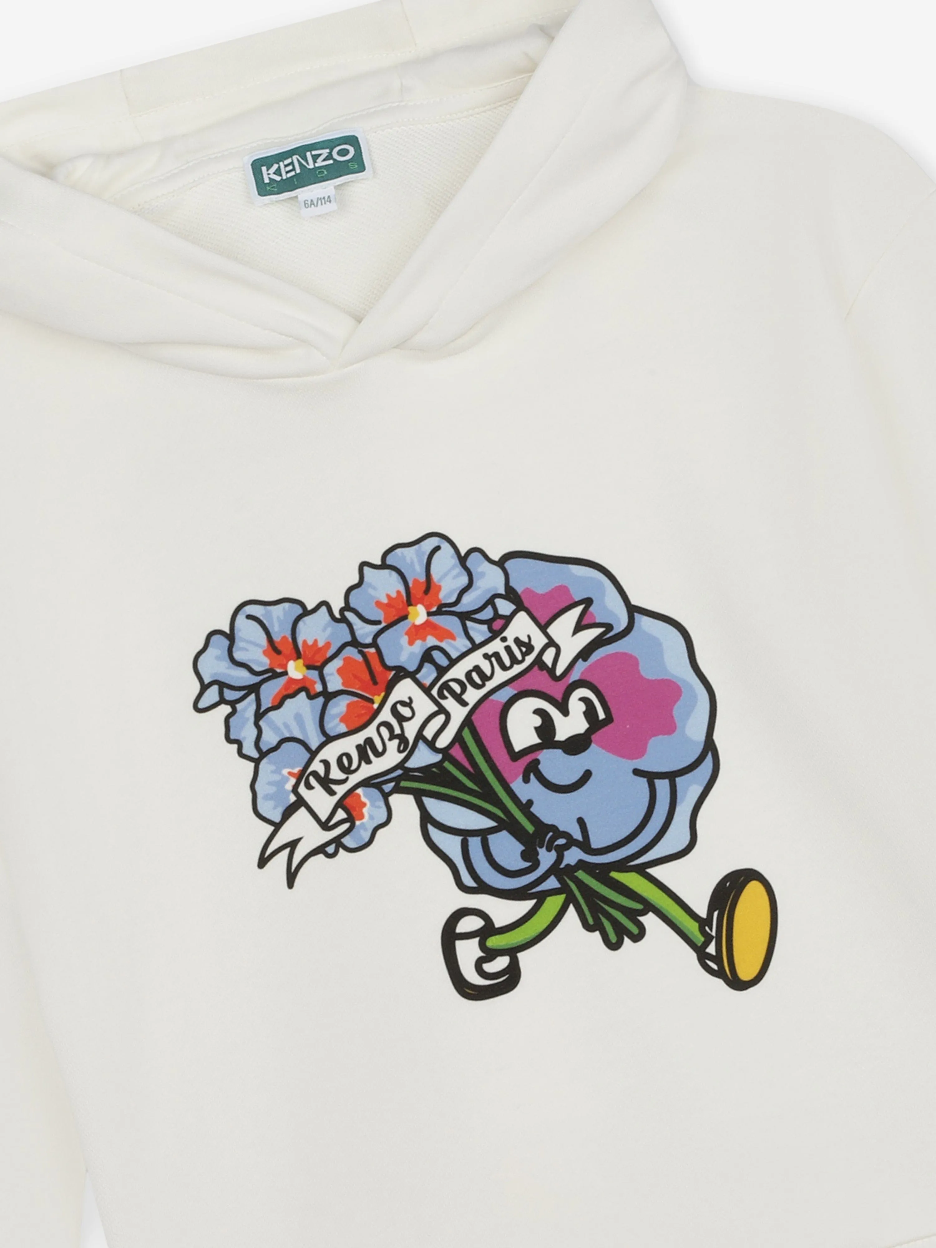 KENZO Boys Boke Flower Hoodie in Ivory