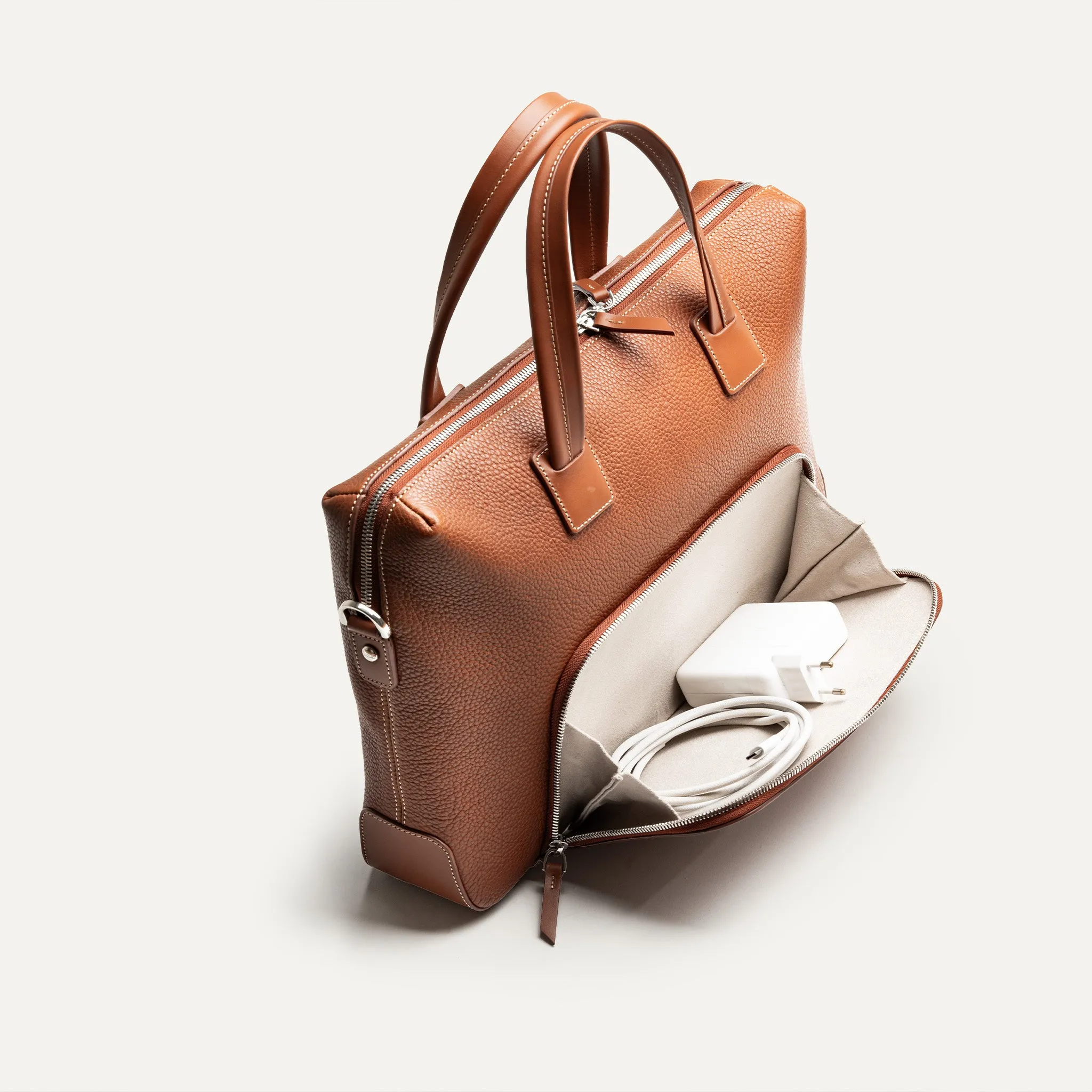 LEWIS | Cuir grainé Cognac