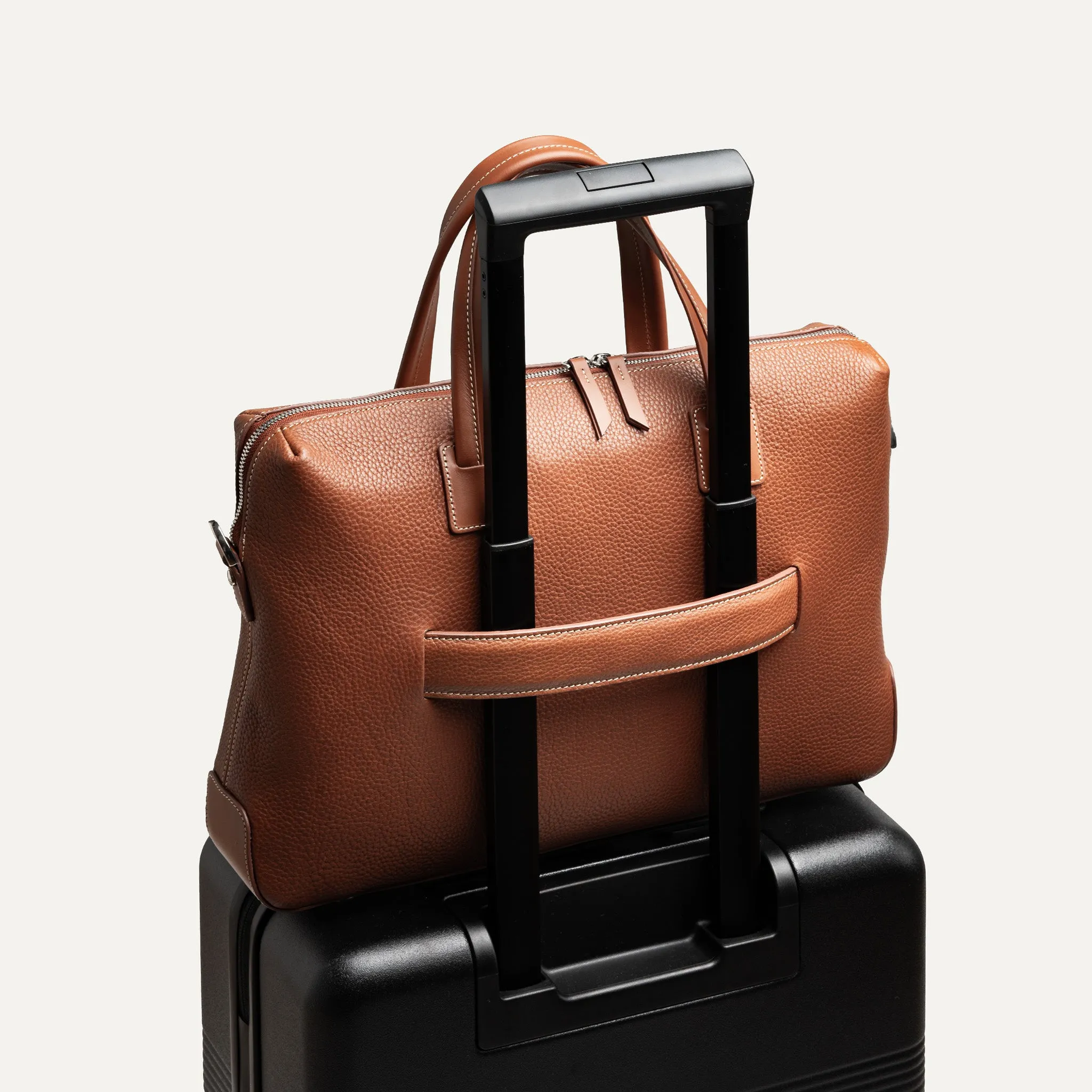 LEWIS | Cuir grainé Cognac