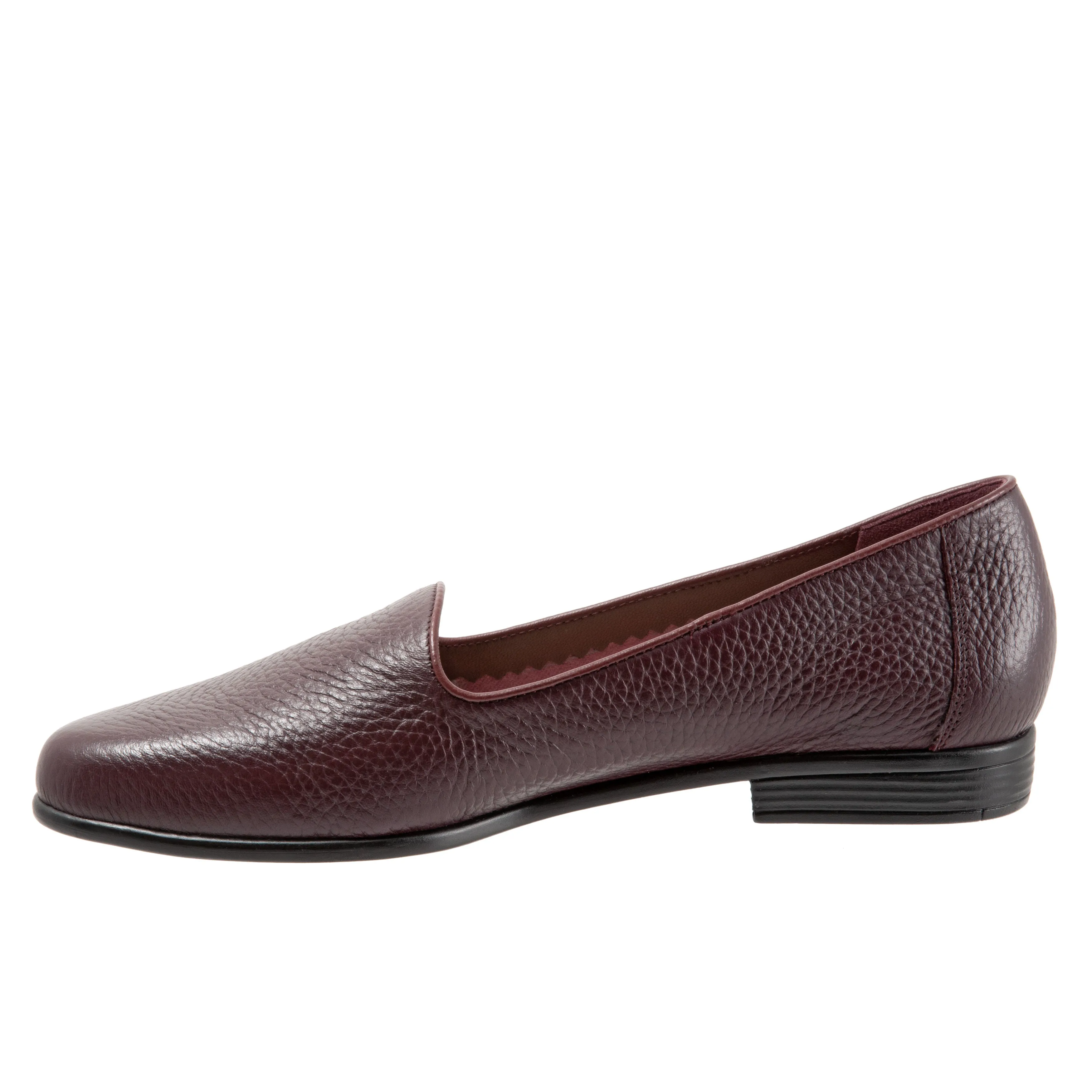 Liz Tumbled Burgundy Slip-on Shoes