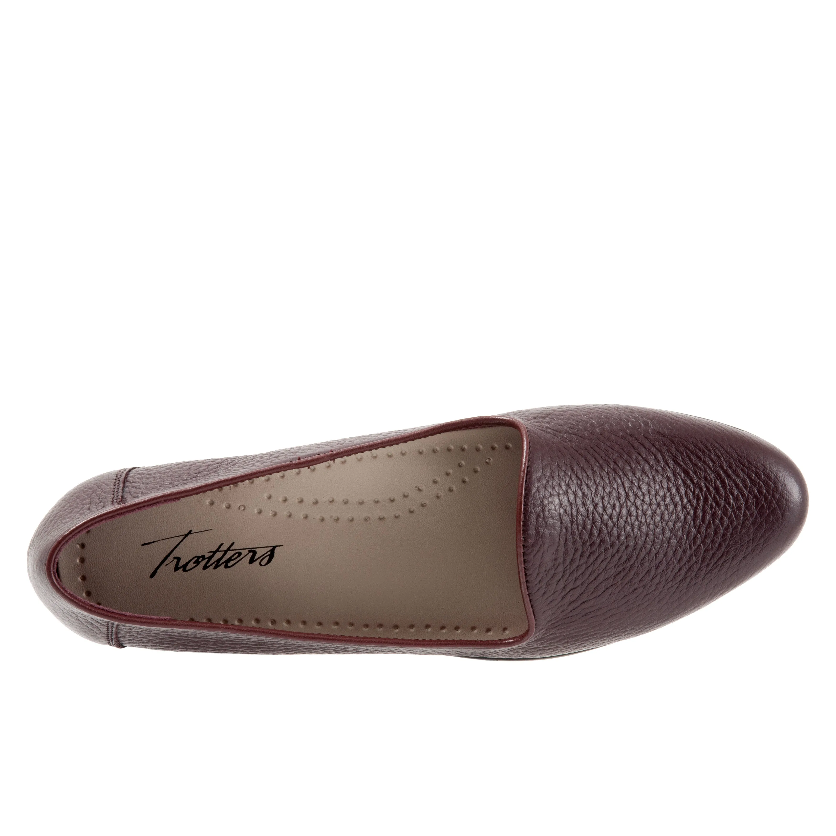 Liz Tumbled Burgundy Slip-on Shoes