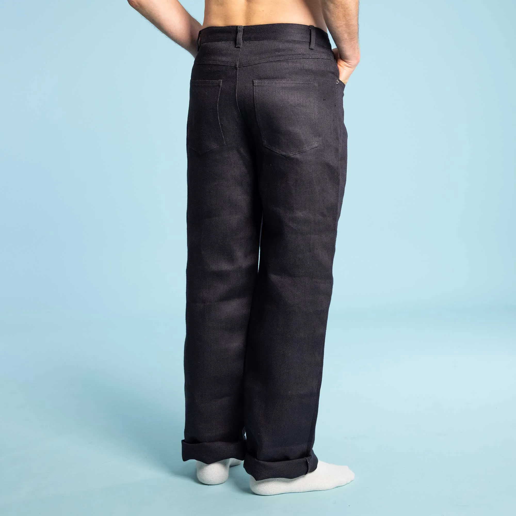 Loose Fit 100% Organic Hemp Jeans (Unisex) (Closeout)