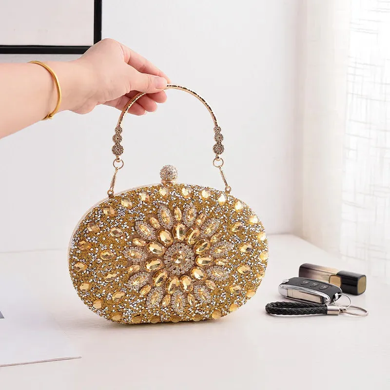 Luxury Bag Party Handbag with Metal Handle