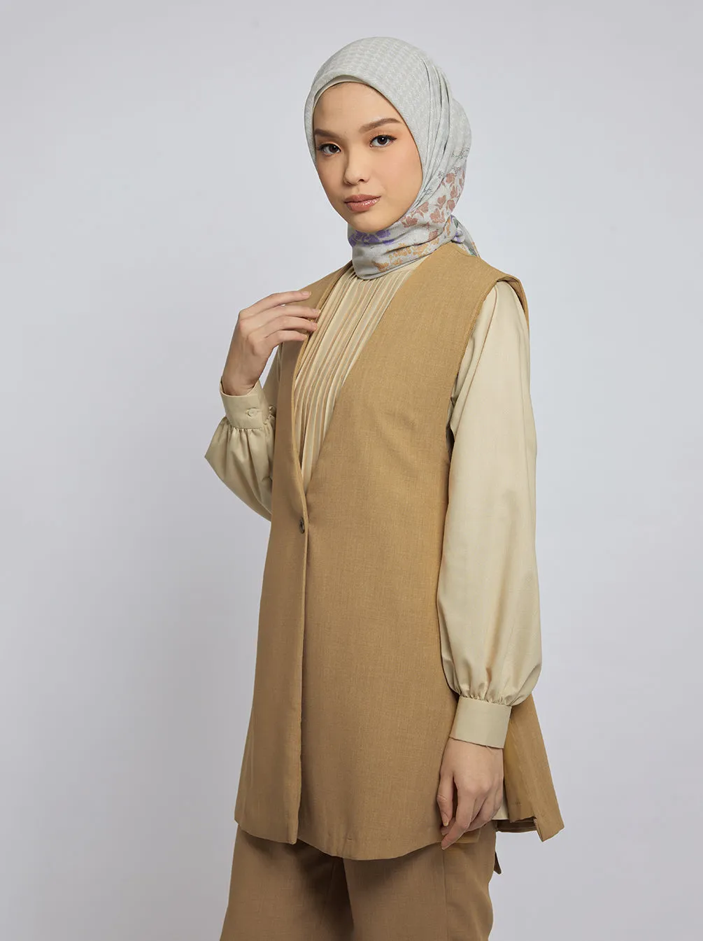 MABEL VEST OUTER CAMEL