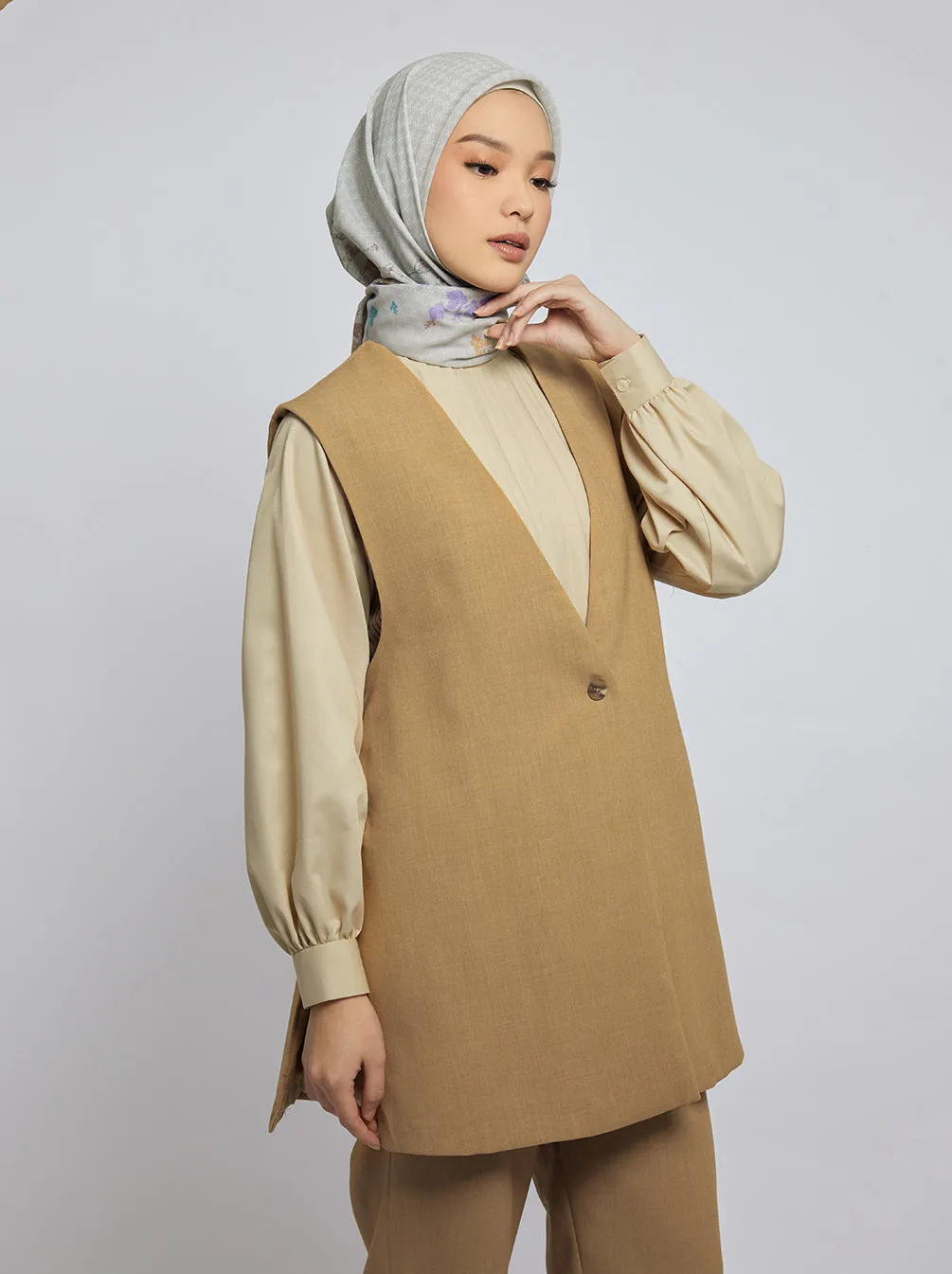 MABEL VEST OUTER CAMEL