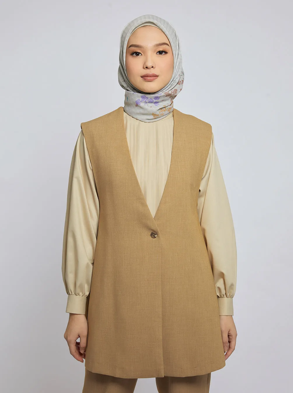 MABEL VEST OUTER CAMEL