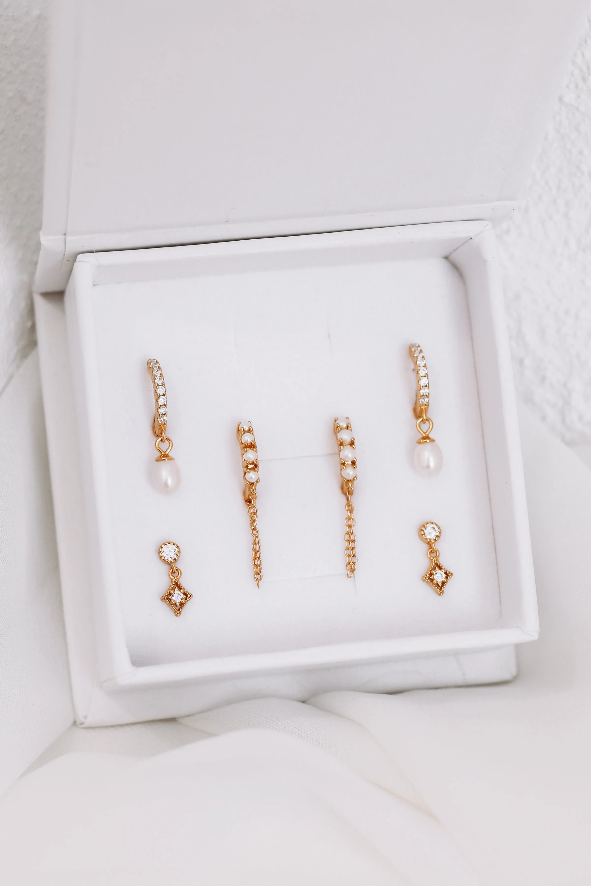 Maddee Bundle - Gold or Silver Sterling Silver Earring Stack