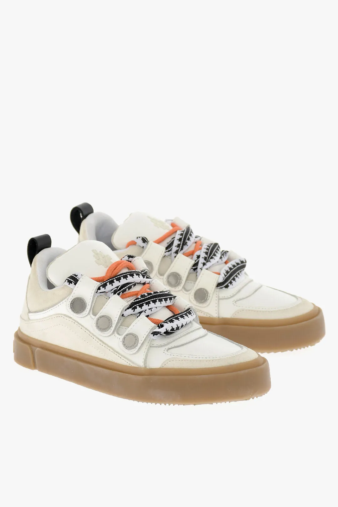 Marcelo Burlon Suede and Leather TICINELLA Low-Top Sneakers with Contrast S