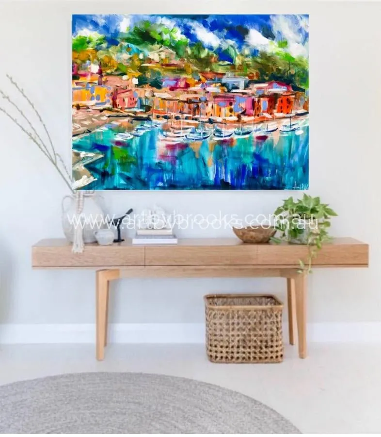 Marina di Portofino - Original on canvas 90x120cm