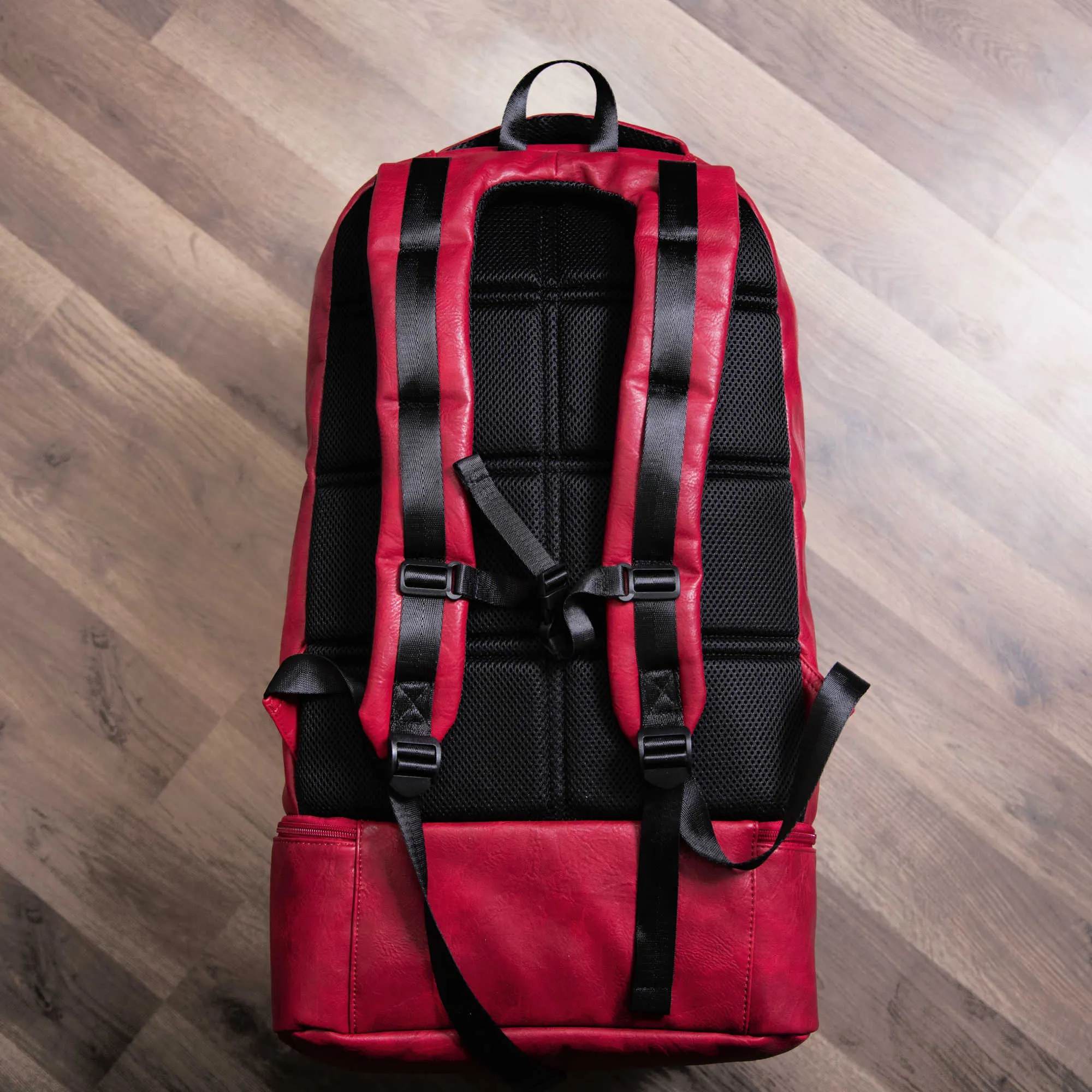 Maroon Leather Luxury Carry-On Backpack (Patented Signature Design)