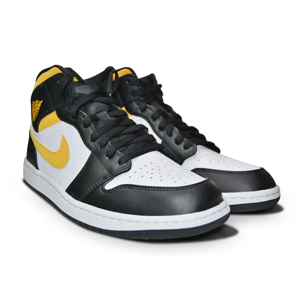 Mens Nike Air Jordan 1 Mid - 554724 177 - White Pollen Black