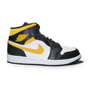 Mens Nike Air Jordan 1 Mid - 554724 177 - White Pollen Black