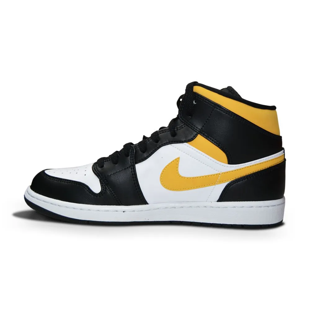 Mens Nike Air Jordan 1 Mid - 554724 177 - White Pollen Black