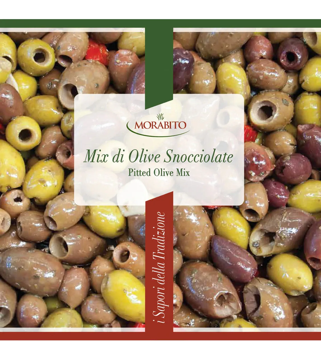 Morabito Pitted Olive Mix, Mix Di Olive Snocciolate, 5 lb 1 oz | 2300g (2-Pack)